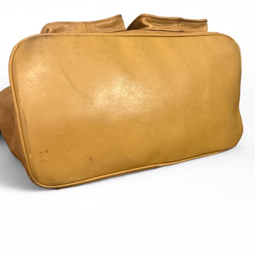 Marco Avane (italy) Y2K Leather Cargo Pocket Tote Bag Tan Shoulder Bag Vintage - Picture 7 of 8
